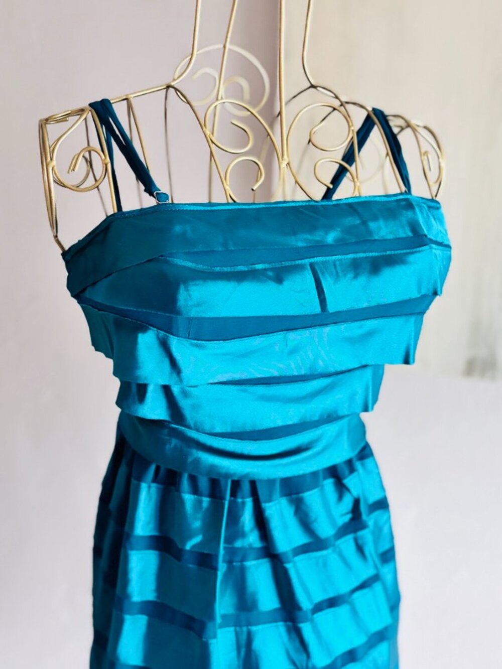 ✨ Lucy Paris Teal Ruffle Mini Dress | NWT ✨ - Picture 4 of 8